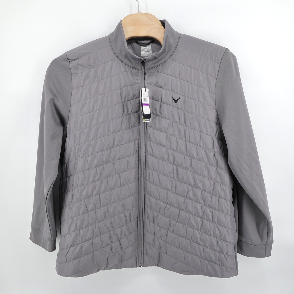 NEW Callaway Golf Jacket Gray Hybrid Quilted Full Zip UPF 50 XXL MSRP $95 - Picture 2 of 9
